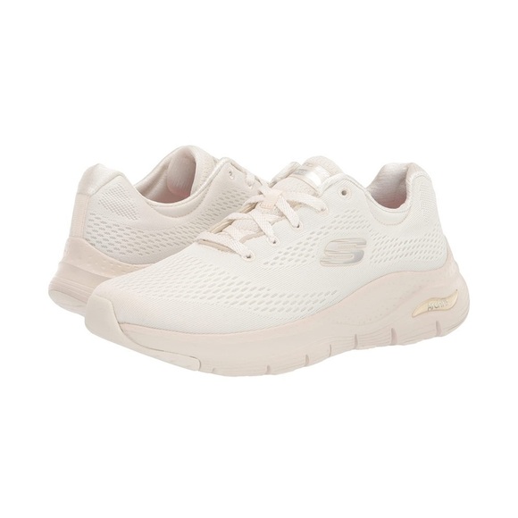 SKECHERS Arch fit Big Appeal Off White Sneaker Woman w Arco Plantar Beige sz 9 - Picture 2 of 16